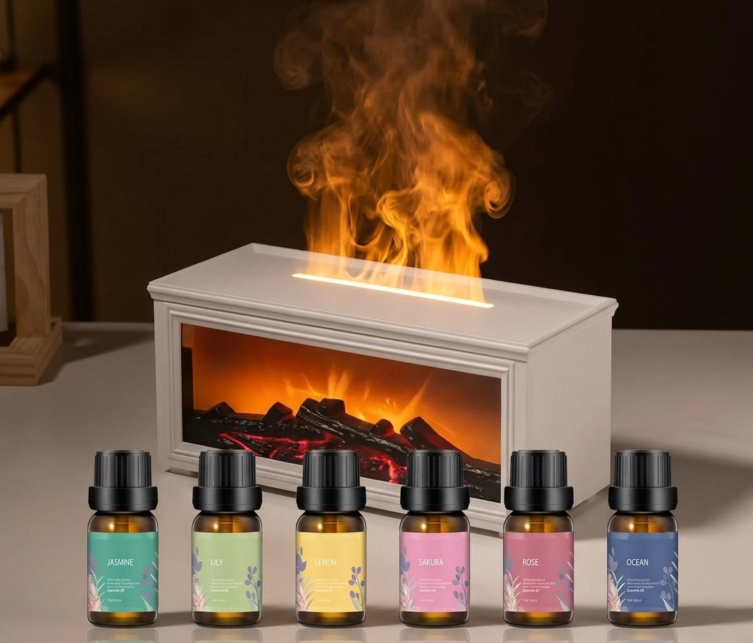 Emberly Aura: Ultimate Relaxation Bundle (Diffuser + 6 (10 ml Oils)